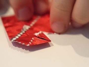 How to Make a Heart Out of a Gum Wrapper