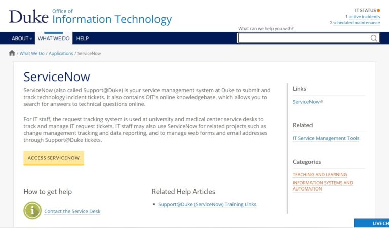 Duke Service Now: How Duke University Uses it for IT Management