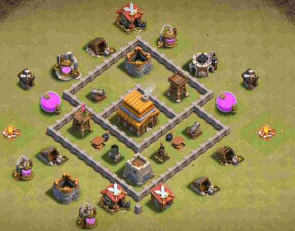 <strong>Best TH4 War Base Link 2023</strong>