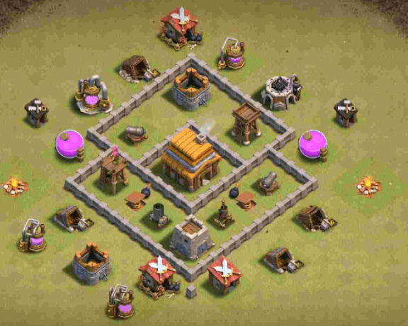 Best TH4 War Base Link 2023