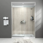 frameless sliding shower