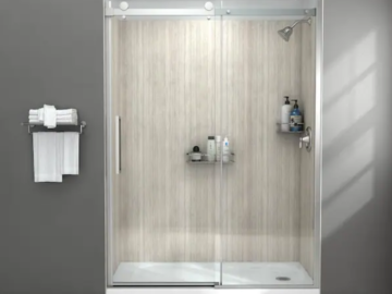 frameless sliding shower