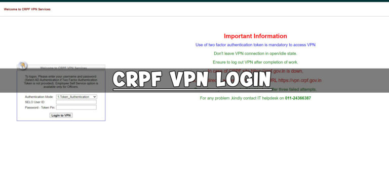 crpf vpn login