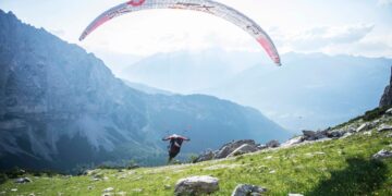 Paragliding Over the Alps