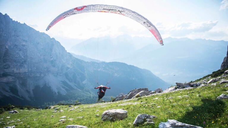 Paragliding Over the Alps
